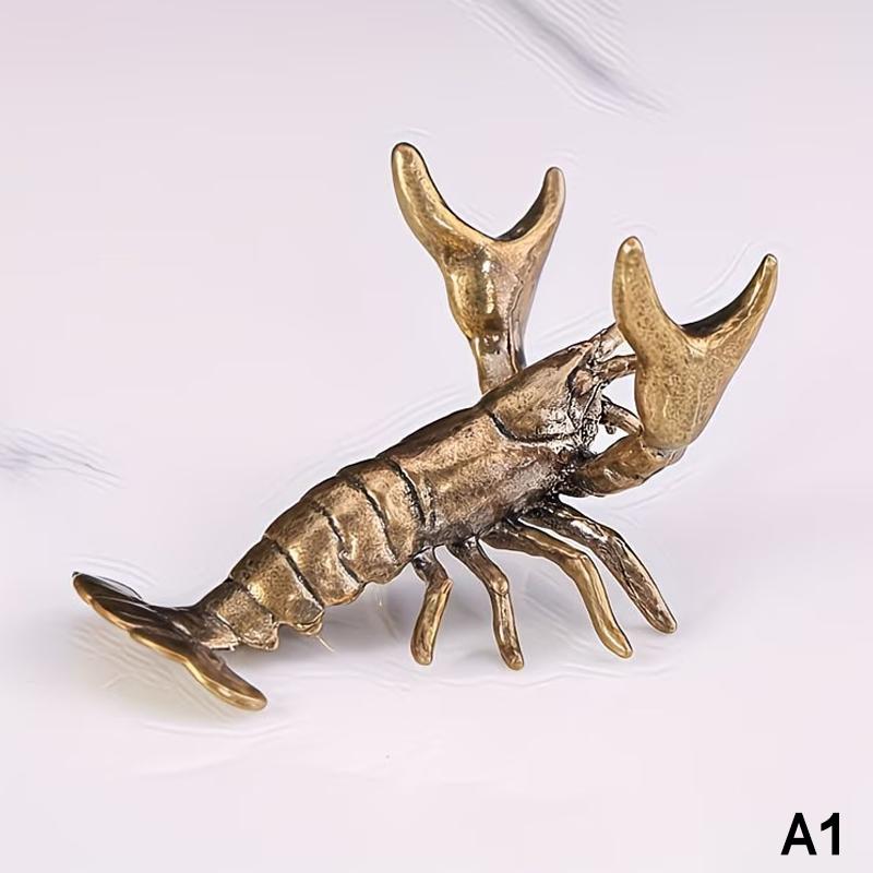 Brass Lobster Scorpion Shaped Pen Holder Ornament Vintage Perfect For Home Office Desk Study Table Decor Display