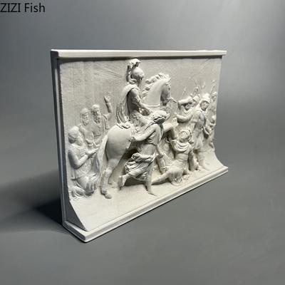 Roman Warrior Stereoscopic Printmaking Figures Relief Plaster Statue Desk Decoration Characters Sculpture Room Aesthetic Decor