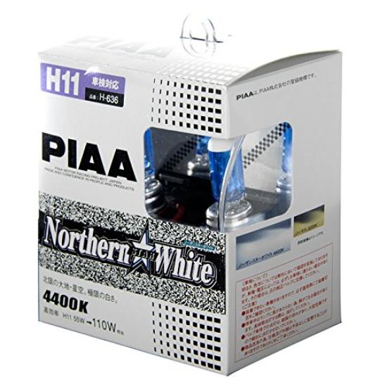 

Галогенная лампа PIAA Star White H11 12V55W 2 шт. [Северный 4400K] H-636