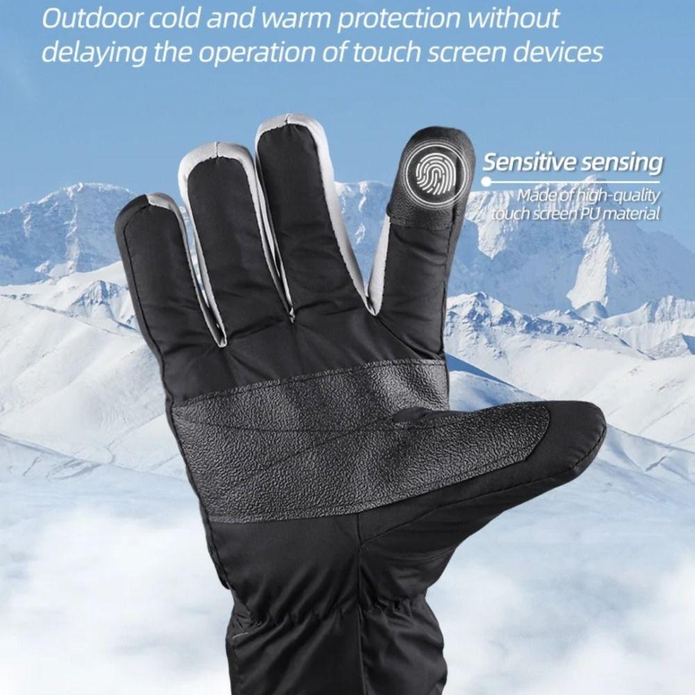 1 Pair Adjustable Snow Warm Gloves Full Finger Winter Warm Gloves Ski Warm Gloves  Men Women