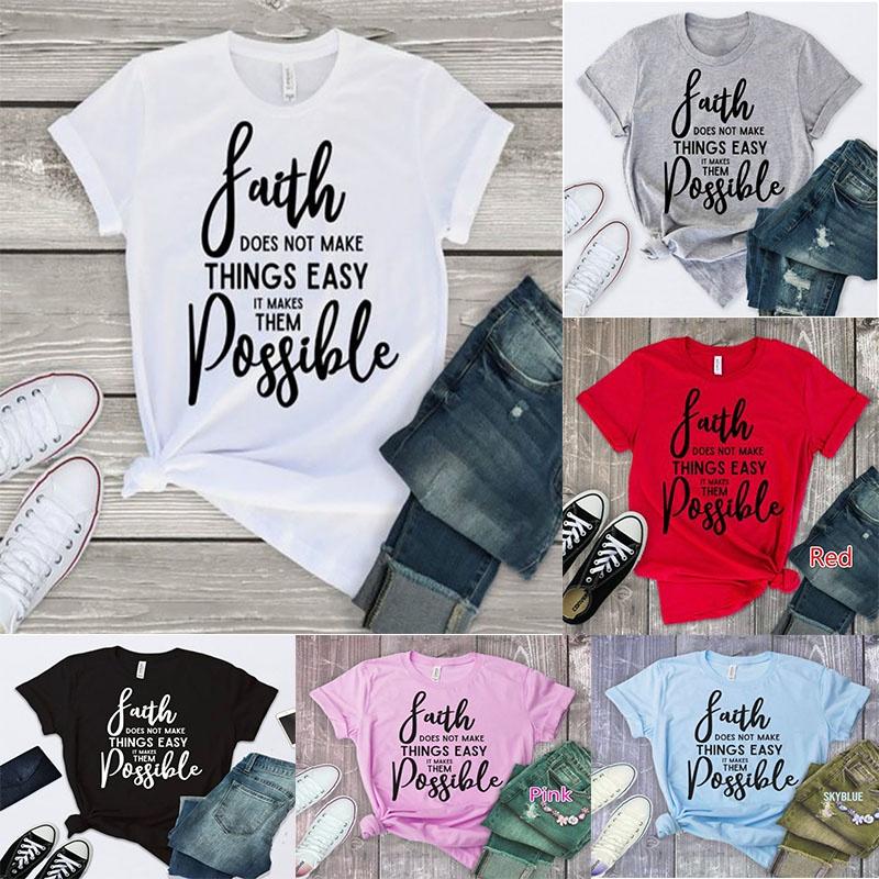 Stilvolles Und Bequemes Damen Sommer Mode Christliches T-Shirt Lässig Übergröße