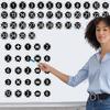 49pcs Magnetic Numbers Stylish Accents, 2.3’’ Round Magnetic Numbers 0-36 with Blank Writable Calendar Accents for Whiteboard Back to Teaching