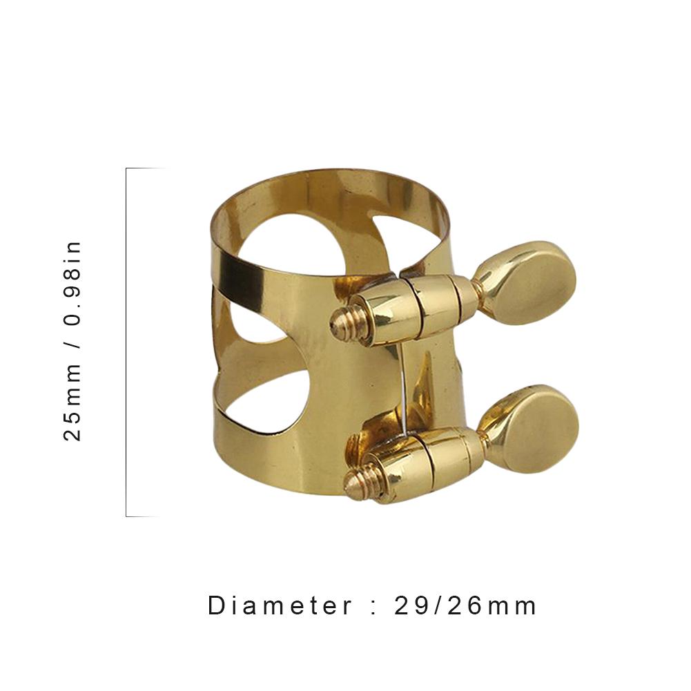 Sax Saxophone Mouthpiece Ligature Clip with Screws Alto Saxophone Ligature Metal Ligature Clip Clamp for Saxophone Mouthpiece