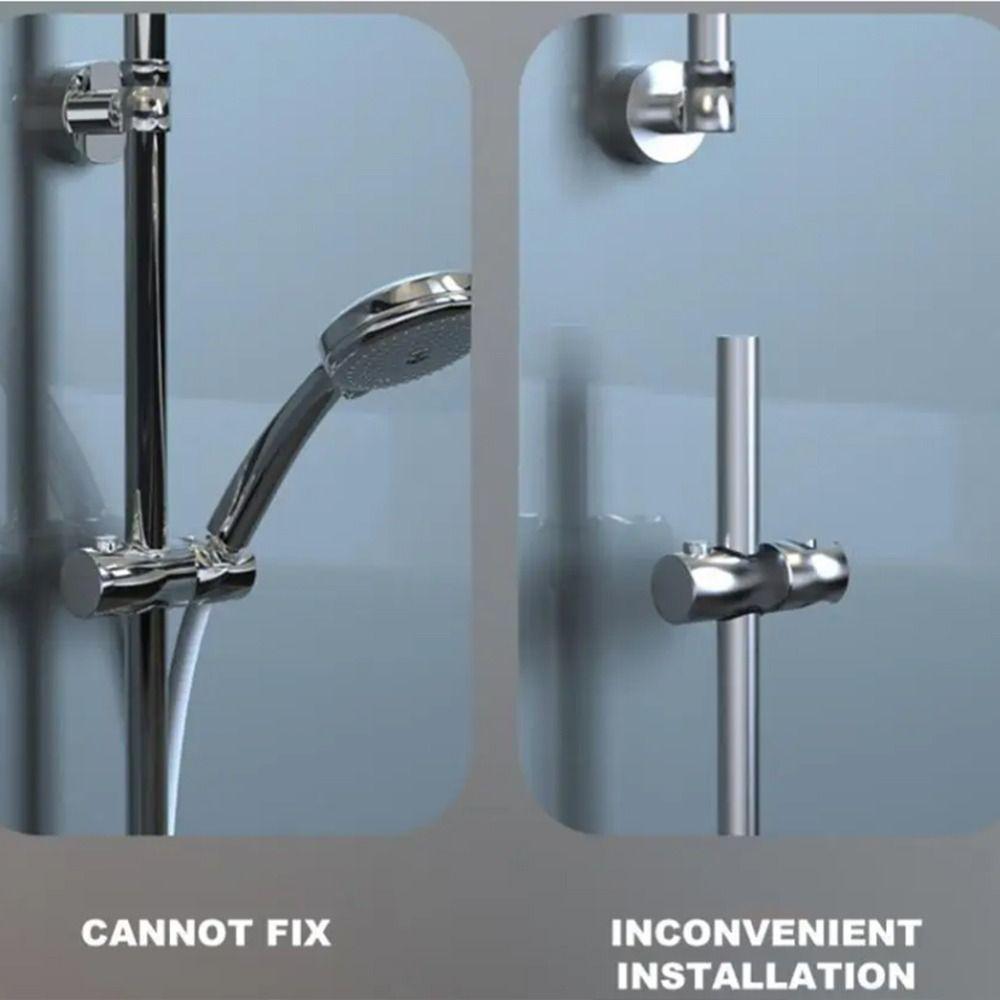 Punch-free Bath Head Rack Stable Shower Base Bracket  Bathroom Storage Accessories