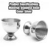 4PCS Egg Cups Stainless Steel Soft Boiled Egg Holder Breakfast Tray Cooking Tool Egg Storage Holder for Brunch Kitchen Gadgets