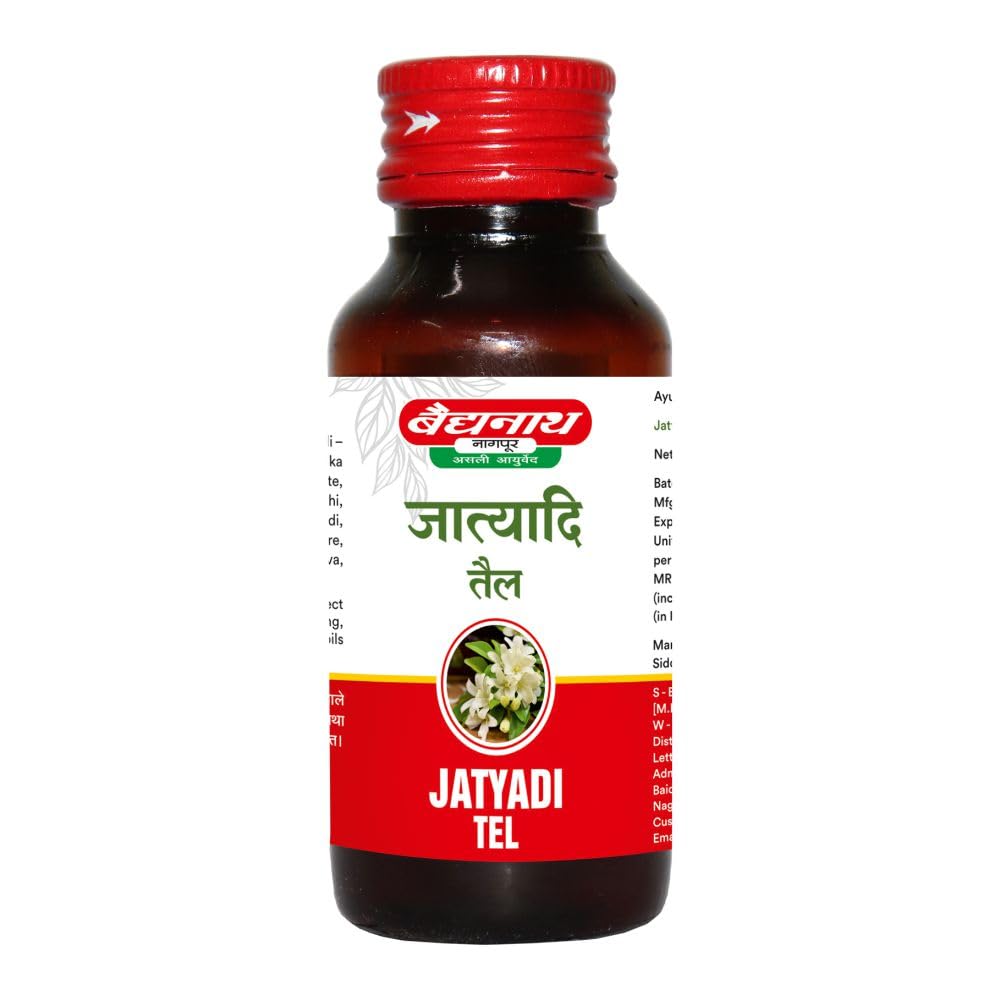 Baidyanath Asli Ayurved Jatyadi Tel Herbal Skin Care Oil 50 Ml Pack Of 2 Daily Nourishing Lightweight Formula