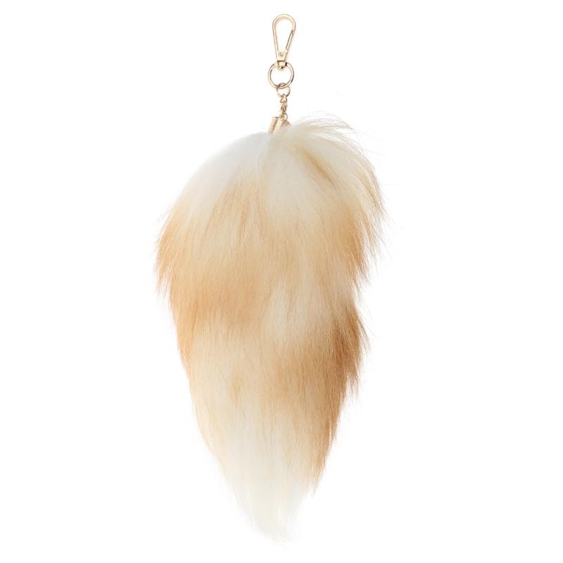 Imitation Furs Foxes Tail Keychain Pendant Toy Car Key Pendant Keyring for Car Keys Bag Backpack Decor Kids Toy Gift
