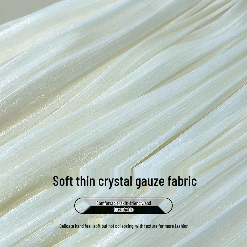 Apricot Glazed Ice Silk Women's Wide-Leg Pants: Summer 2026, Lightweight, Good Drape, 3/4 To 9/10 Length.