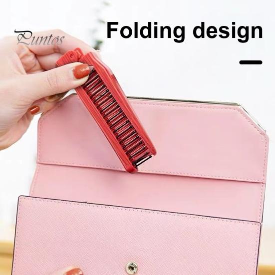 2Pcs Double-Head Travel Folding Comb Portable Anti-Static Hair Comb for Men Women Scalp Massage Hair Brush Salon Hairdressing Tool for Home Travel Use