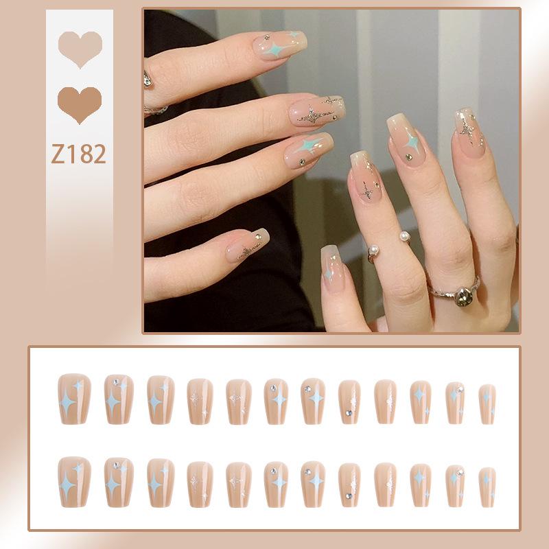 Handmade Press-On Nails – Crushed Diamond Butterfly Glitter Tips Collection