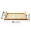 1PC Eco-Friendly Minimalist Tableware Handled Tray Natural Bamboo Serving Tray Modern Kitchen Tray Home Decor