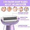 Electric Shaver for Women Electric Razor Bikini Legs Underarm Public Hairs Removal Rechargeable Body Hair Trimmer Wet Dry Use