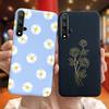 For Huawei Nova 5T Case Beautiful Girl Flower Phone Case For Huawei Nova5T YAL-L21 Soft Silicone Shockproof Back Cover Bumper