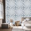 Hippie wallpaper background blue and white, background light gray 50x1000
