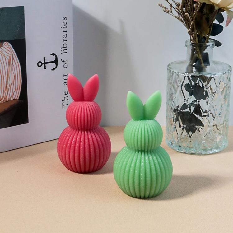 Multifunktionale Silikon-Kaninchenformen Kerzenformen Seifenformen Kaninchen-Dekorationsformen Bastelformen für Bastelliebhaber