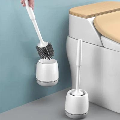 TPR Silicone Head Toilet Brush Wall Mounted Cleaning Brush Long Handle Toilet Brush Bathroom Accessories Sets Tools