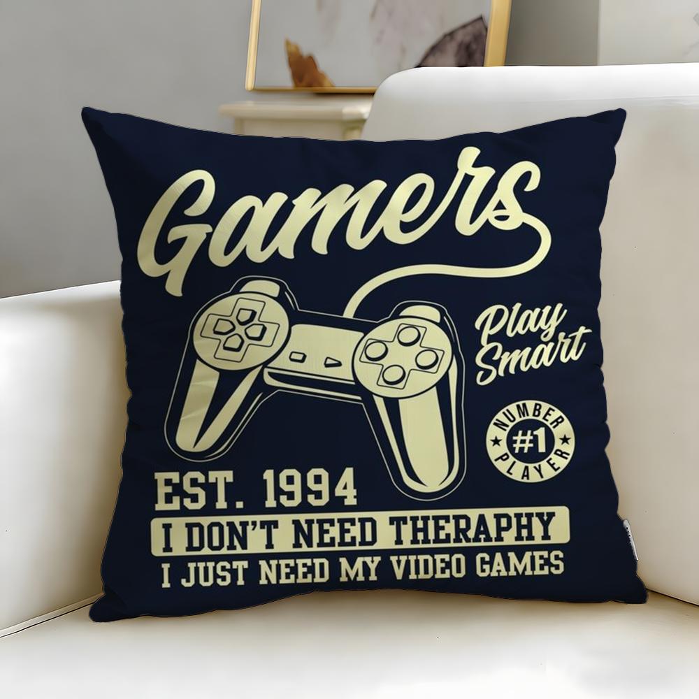 game Colorful Graffiti Game Gamepad Cushion Cover Soft  EasyWash Pillow Case  Versatile for Couch Bed Travel and Office