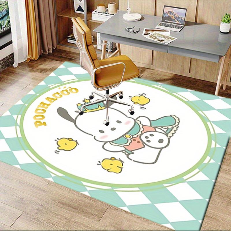 Office Rug Pochacco, Cute Anti-Slip Rug, Machine Washable for Living Room, Bedroom, Office, Multiple Sizes, Bedroom Mat, Decorative Mat, Durable Mat,