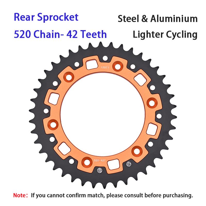 520 14T/15T/16T/17T Front 40T/42T/45T/48T/50T/52T Rear Sprocket For KT/M 620 640 690 790 890 990 DU/KE LC4 R SM SMC Adventure L