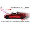 1/24 skala Roadster odlany model samochodu zabawka, wycofać pojazd zabawkowy z dźwiękiem i światłem dla dzieci maluch chłopcy dziewczęta kolekcja prezentów