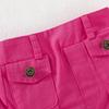 Girls' Fashion Set: Summer Solid-Color Sleeveless Denim Top and Pleated Skirt Two-Piece Set