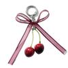 Stylish Love Cherrys Pendant Bowknot Keychain Accessory Stylish Key Holder for Women Sturdy Alloy Car Key Pendant