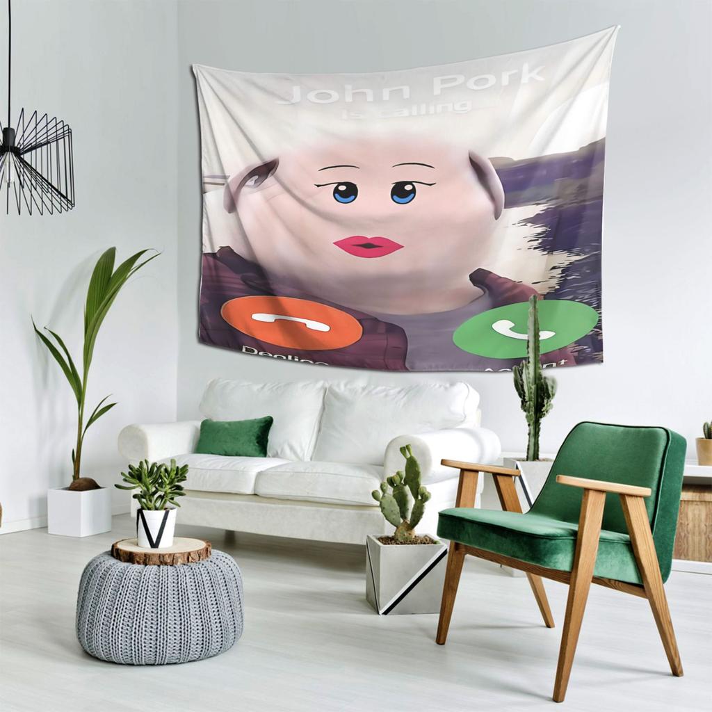 Funny Phone Tapestry Network Hot Meme Pig Face People Call Printing Home Decor Room Decoration Wall Art