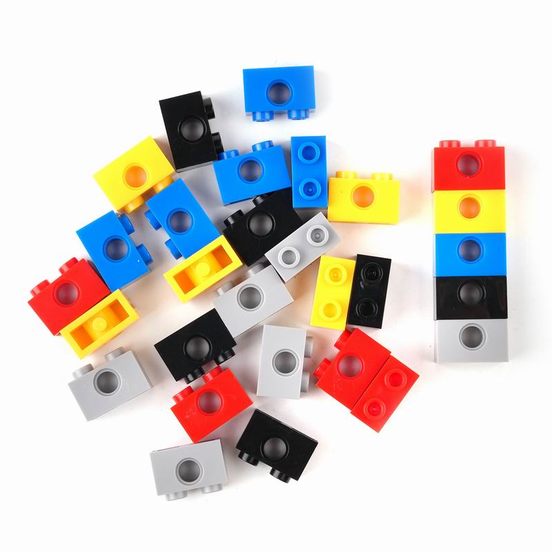 MOC High-tech Parts MOC Technical Building Block 3700 1x2 Brick 1 Hole Suitable For All Brands Small Particles Toy