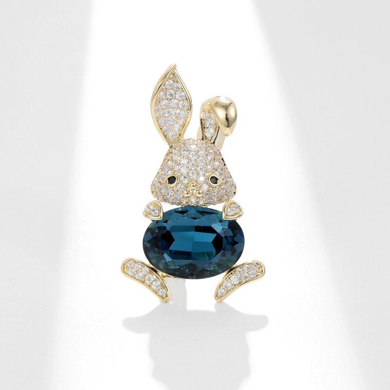 

Аксесуари для блейзерів із нішевим дизайном, багатоцільовий кардиган, шпилька, що захищає від світла, елітна мила брошка з кроликом зелений