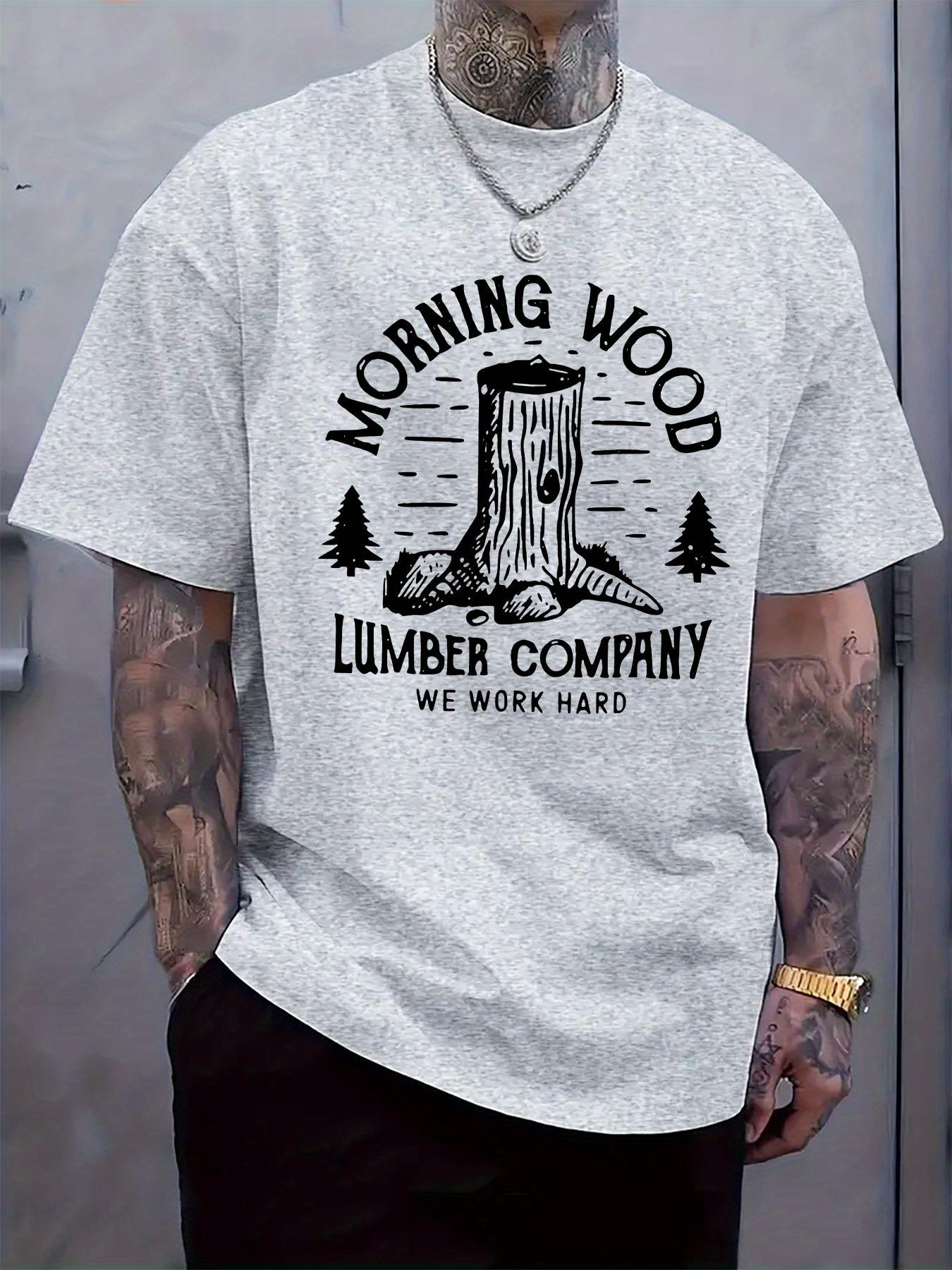 Morning Wood Lumber Company Graphic Print Short-Sleeve T-shirt - Light Grey XXXL