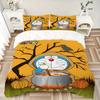 Conjunto de Roupa de Cama Aventura de Halloween do Doraemon 3 Peças - Inclui Capa de Edredom e Fronhas, Adequado para Todas as Estações, Lavável à Máquina - Ideal G