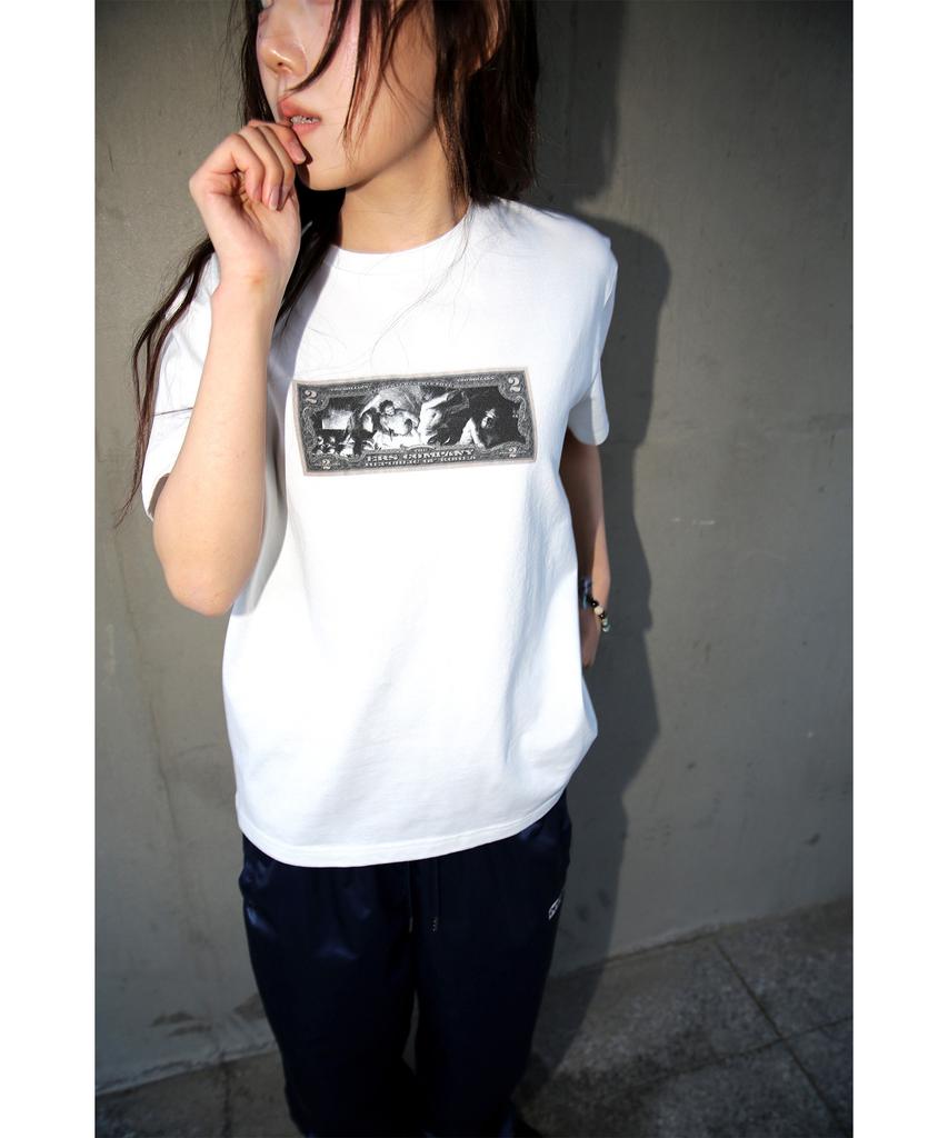 Ialeseuko Dollar Logo T-Shirt_White