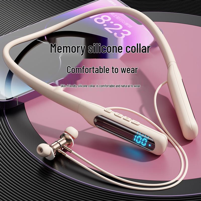 Cross-Border Sports Bluetooth Earphones: In-ear, Neck-Hanging, Heavy Bass, Long Battery Life