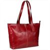 Leather Shopper Bag XL Burgundy Red Vezze Maxi