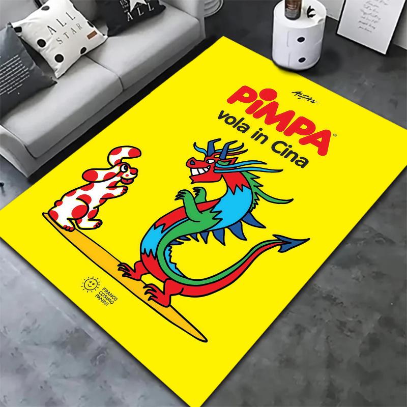Pimpa Carpet Rug for Living Room Bedroom Home Sofa Decoration,Kids play Nonslip Floor Mat
