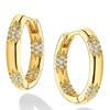 Luxury Women's Hoop Earrings with Embedded Crystals High-Quality Metal Alloy Lightweight Comfortable Design Durable Construction for Daily Wear