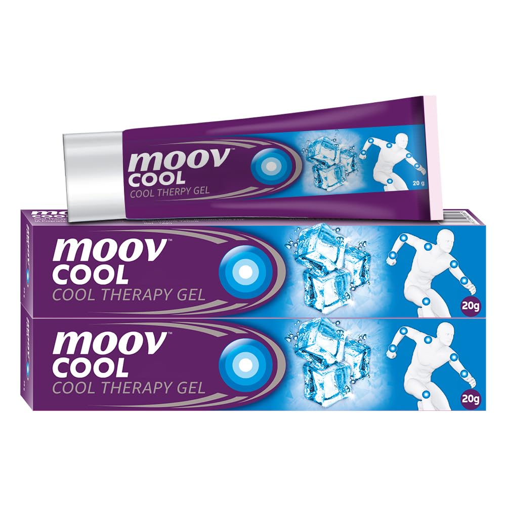 

Moov Cool Pain Relief Gel 20g Pack of 2 | Quick Action For Back, Muscle, Joint, Knee Pain | Sports Injury Gel