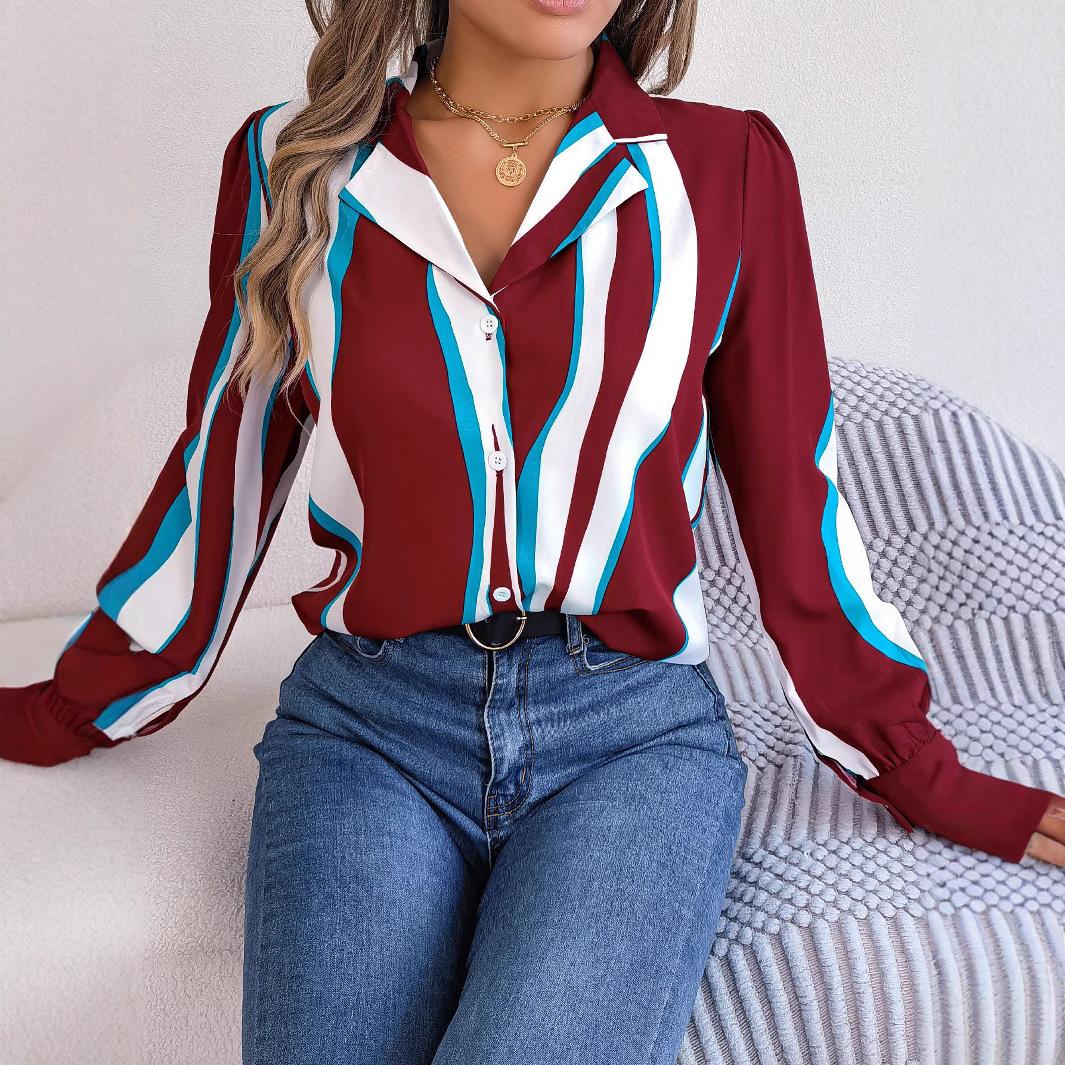 Women Striped Hollow Out Knit Short Sleeve Top S кларет