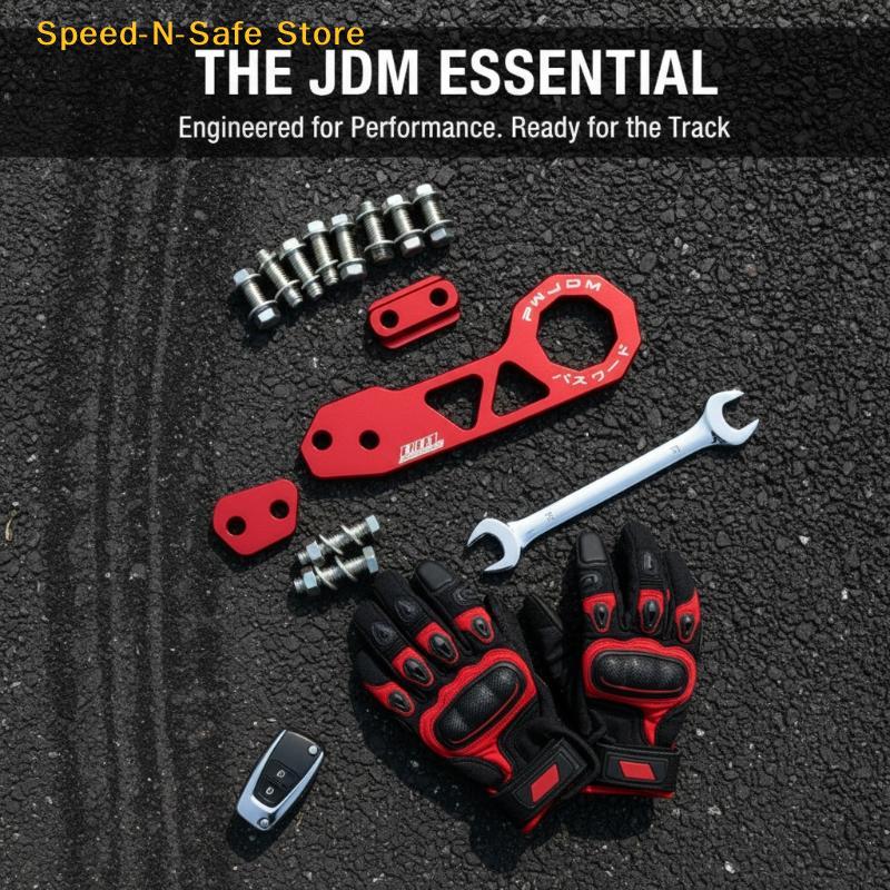 1 Set Universal Aluminum Alloy Rear Tow Hook Racing Rear Tow Hook Rhombic Towbar Towing Tools For Civic Fit Jazz Gk5