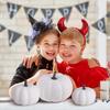 Elegant Easy to Use Reliable 12 Pack Halloween White Plastic Artificial Pumpkins For Decor Diy Smooth