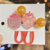 2PCS Lovely Colorful Gradient Strawberry Girls Elastic Hair Bands Princess Hair Accessories Children Hair Ties Baby Headwear