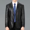 Spring and Autumn Genuine Leather Men's Sheepskin Suit Jacket Slim Casual Single Leather Suit Jacket Thin Trendy