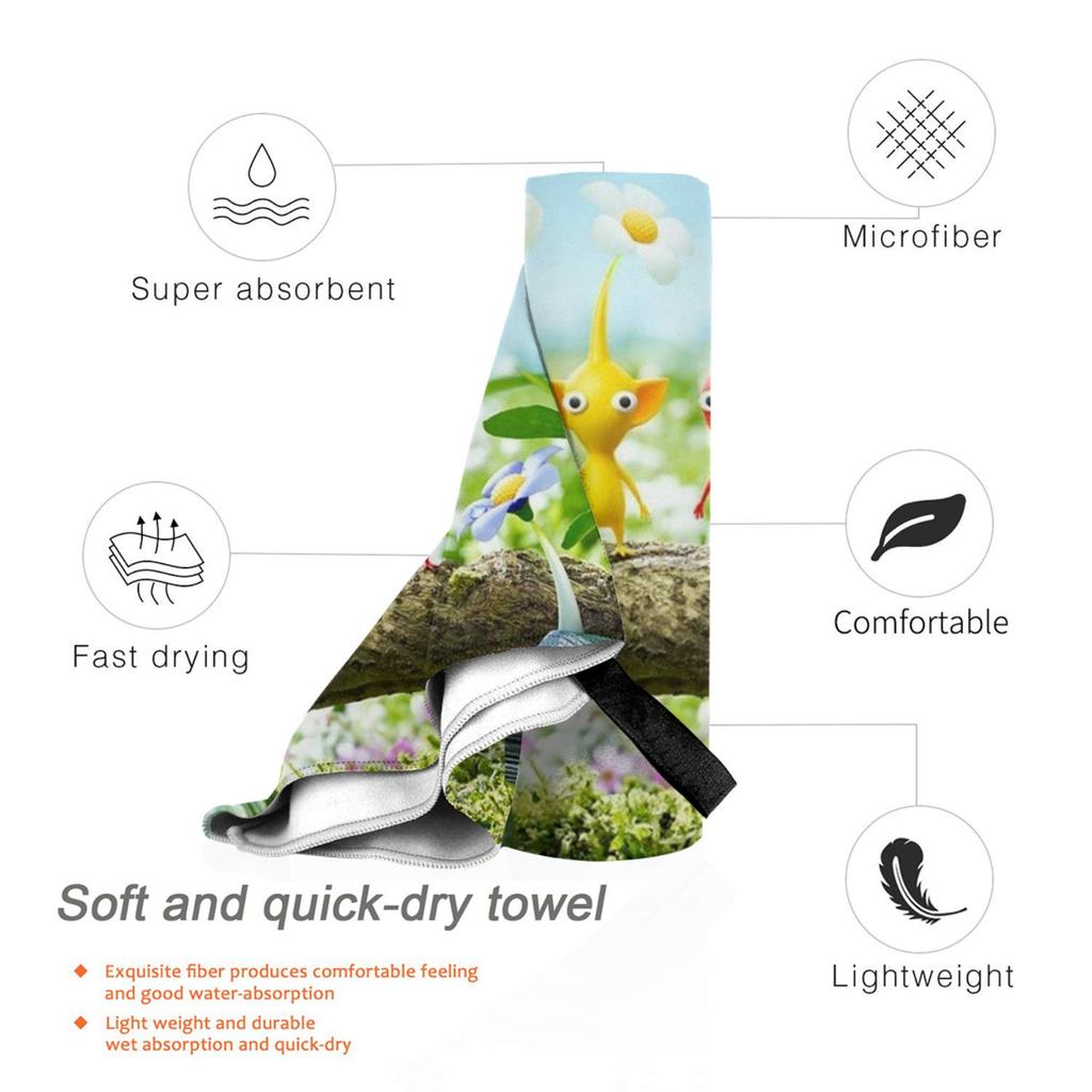 Pikmin Beach Towel Soft Microfiber Quick Dry Absorbent Quick Towels For Bath