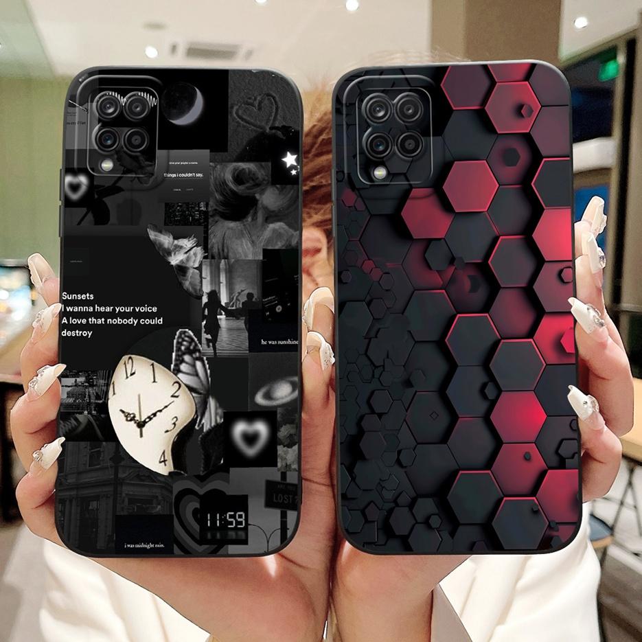 For Samsung Galaxy A12 Case SM-A125F Cute Happy Rabbit Cartoon Cover Soft TPU Phone Cases For Samsung A12 M 12 Galaxy M12 Fundas