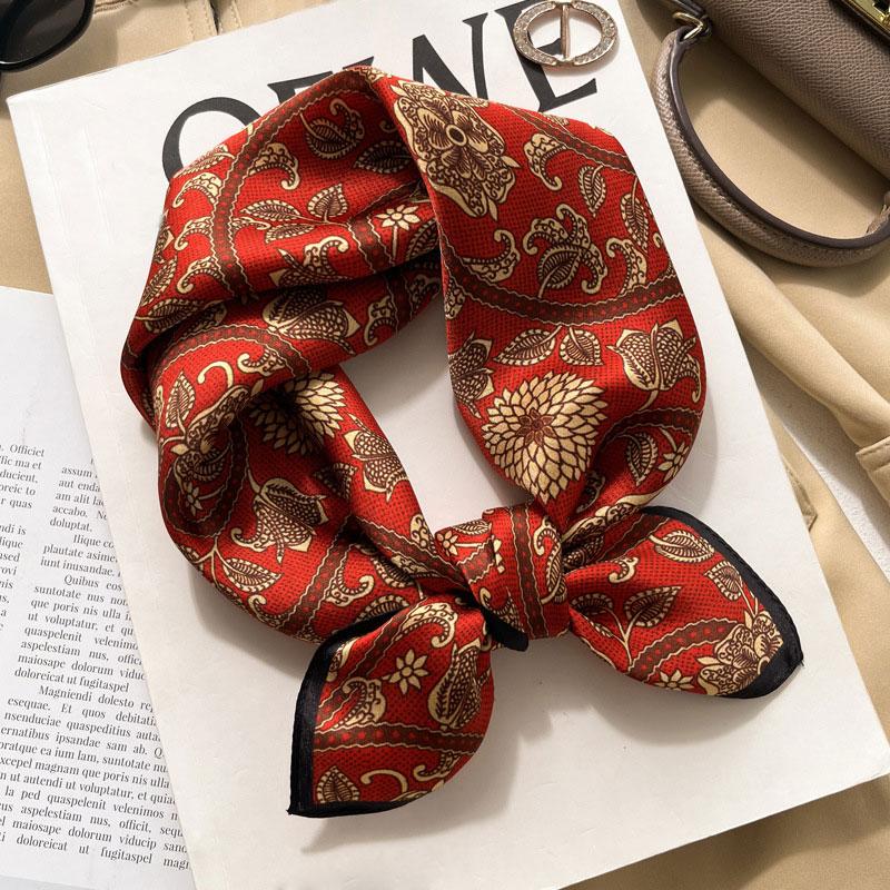 Luxury Brand 100% Real Silk Scarf Women Square Neck Tie Shawls Wraps for Ladies Foulard Scarves Pashmina Female Hijab Bandana