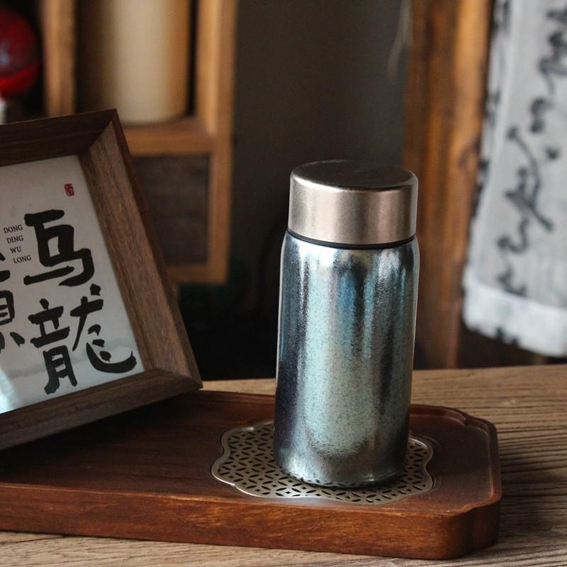 Large Capacity Titanium Insulated Mug with Magnetic Tea Infuser - Double Layer Cup for Women & Men