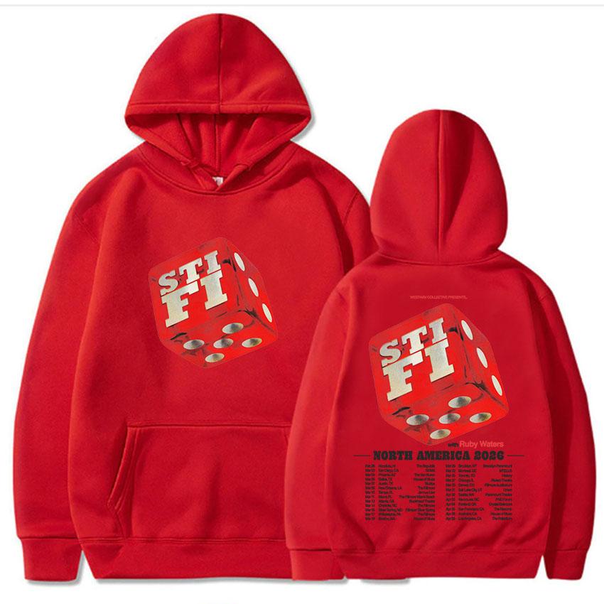 STI FI Sticky Fingers North America Tour Hoodies Long Sleeve Fashion Male Hooded Sweatshirt Rock Band Graphic Print Pullover XXXL