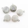 Natural Stone Crystal Cookie Shape Necklace Pendant Ornaments