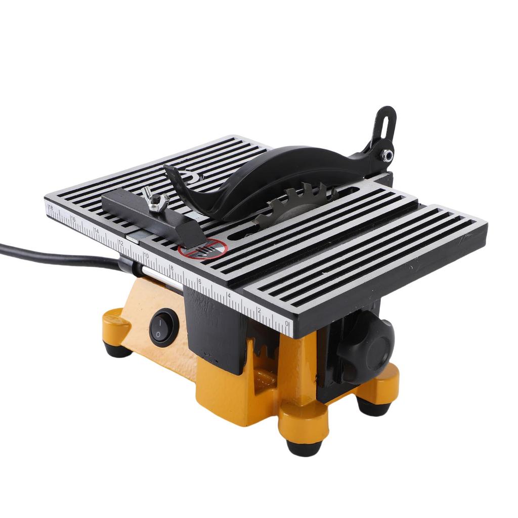 Mini Table Saw Portable Miter Table Saw Bench Electric Cutting Machine for DIY Handmade Woodworking Crafts Aluminum