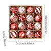 16 Pieces Christmas Ball Ornaments Hanging Crafts Charm Pendants Xmas Decorations for